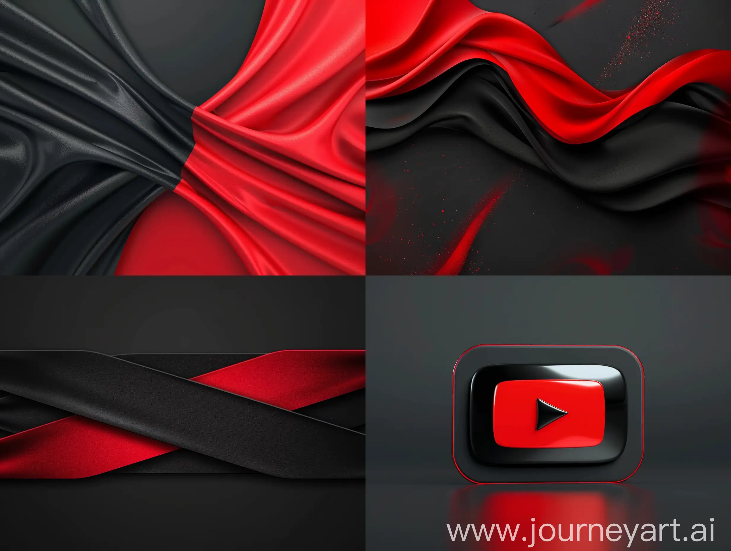 Youtube banner, black & red color