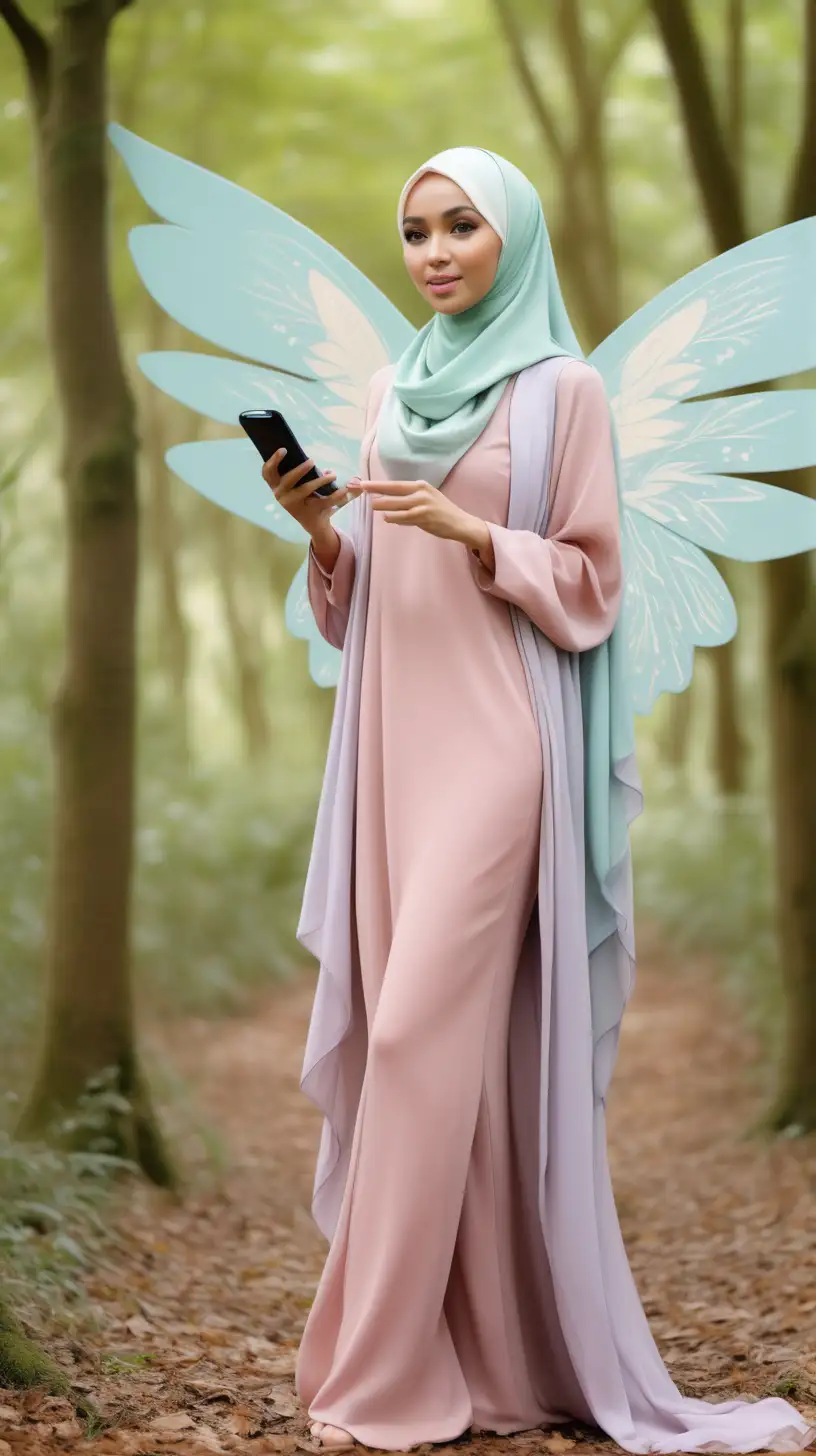 Malay Faerie in Modern Woodland Captivating Pastel Portrait