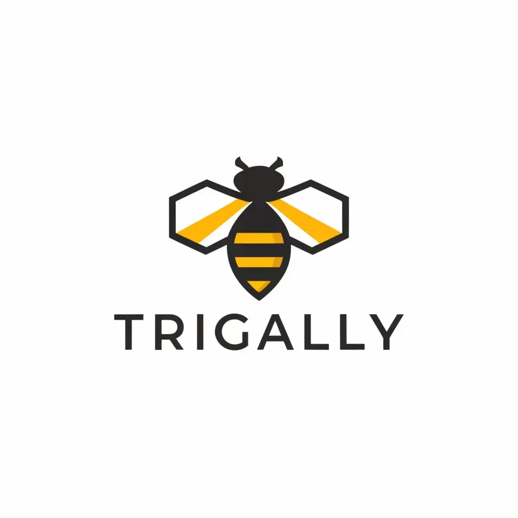 a logo design,with the text "TrigAlly", main symbol:Bee,Moderate,clear background