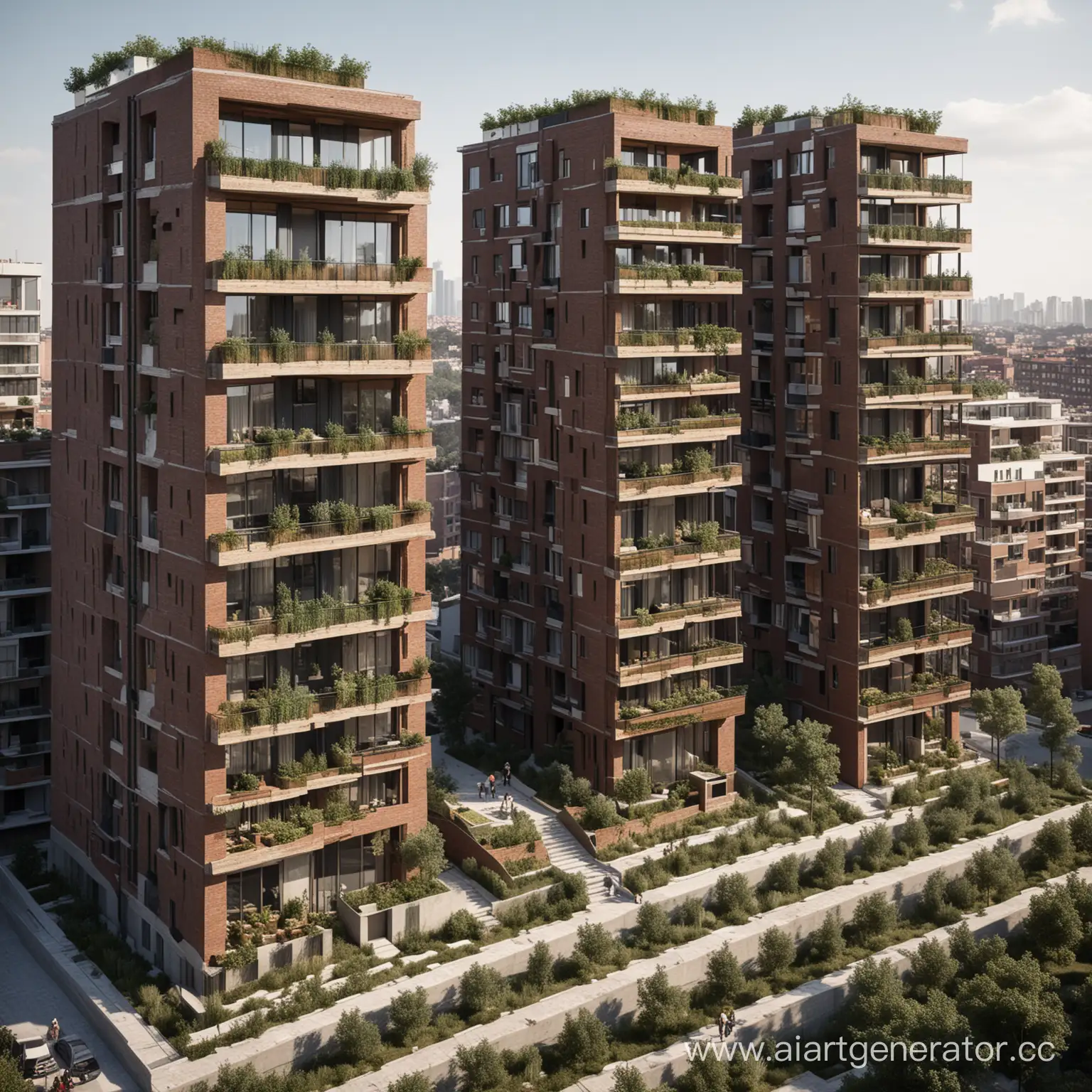 Modern-Urban-Residential-Complex-with-Communal-Spaces-and-Greenery