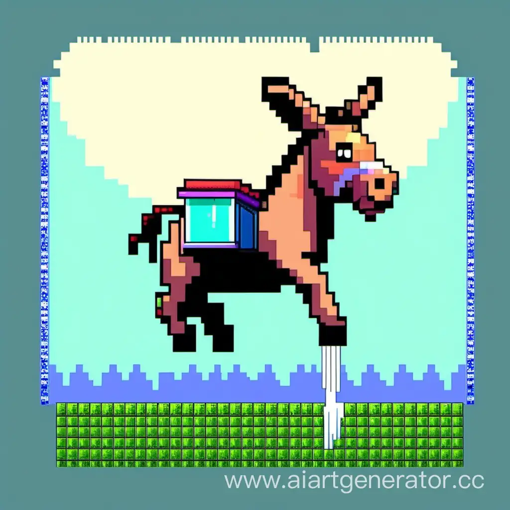 HighDetail-Pixel-Art-Flying-Toilet-with-a-Donkeys-Head