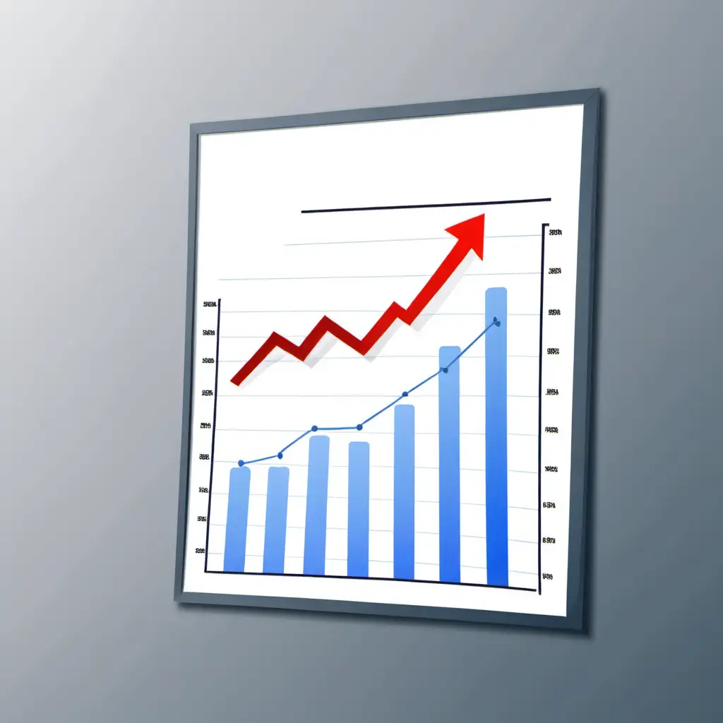Ascending Sales Chart Graph Illustration