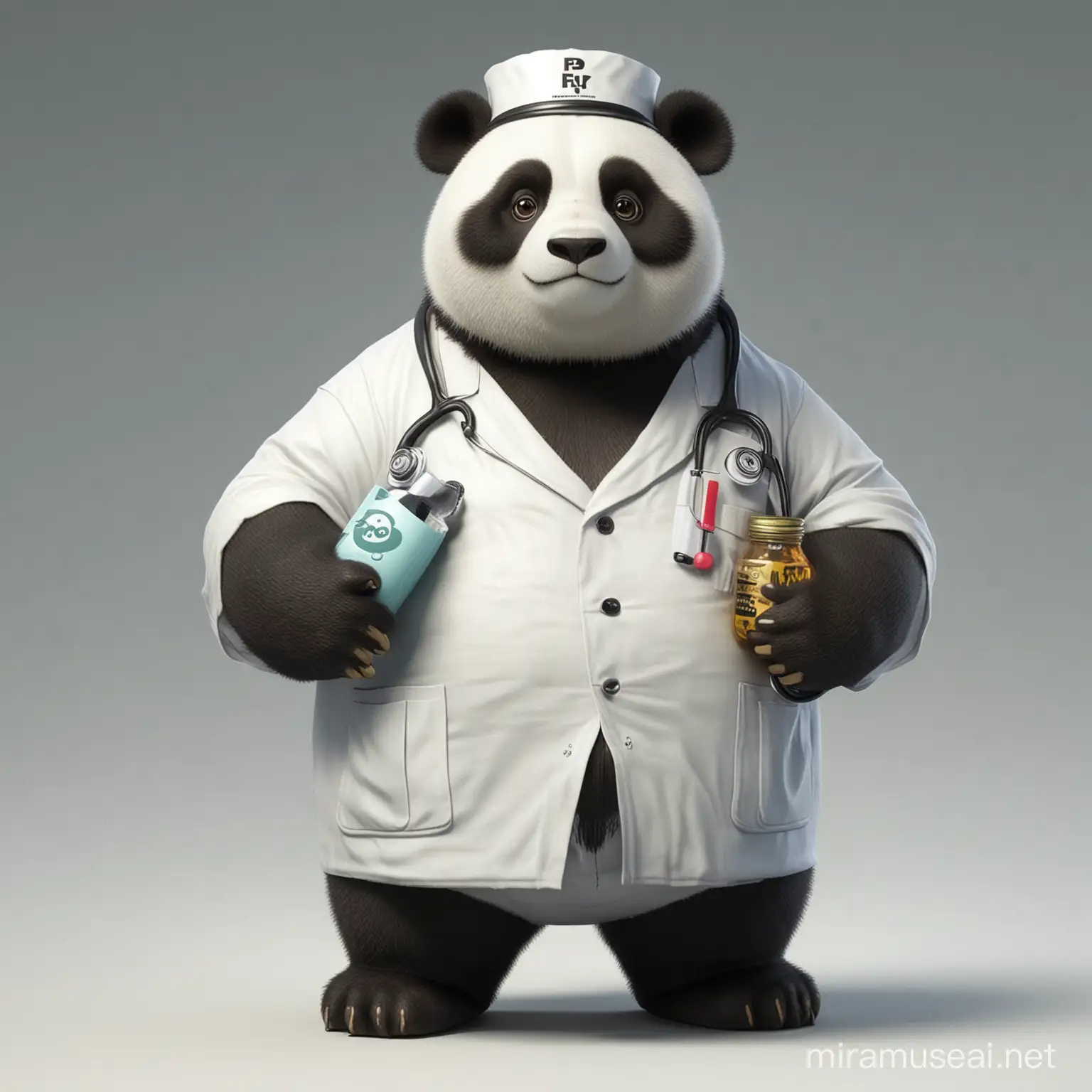Chubby Panda Visits the Caring Veterinarian