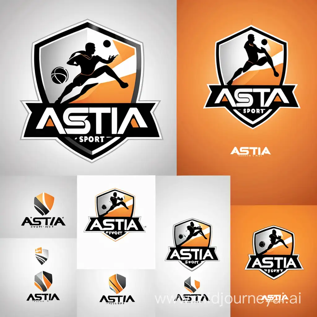 Create a pictorial logo for 'Astia Sport' a technology and sport company 