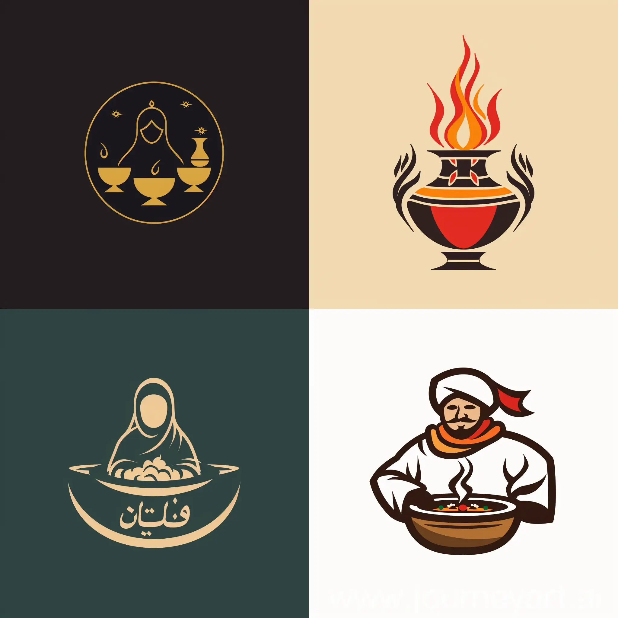 Traditional-Yemeni-Restaurant-Logo-with-Cultural-Emblem