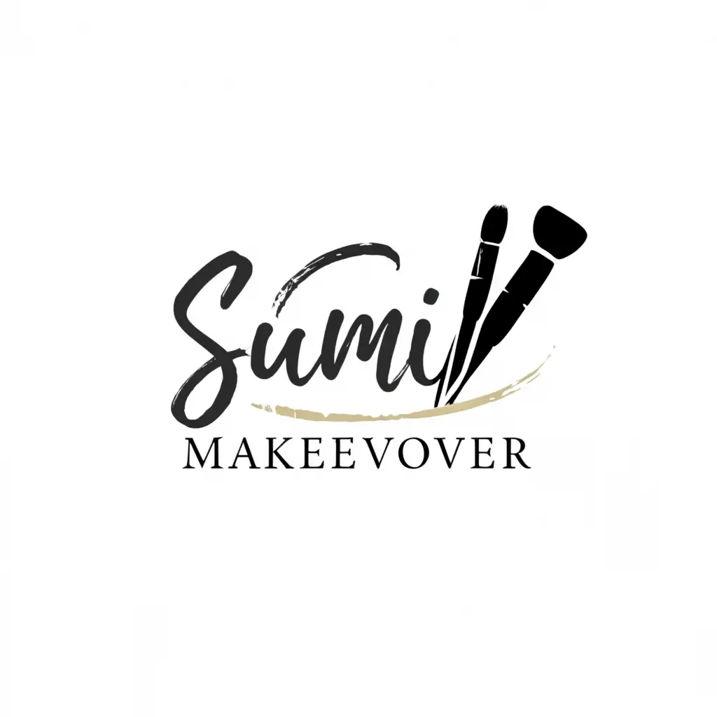 a logo design,with the text "Sumi Makeover", main symbol:Makeup artist,Moderate,clear background
