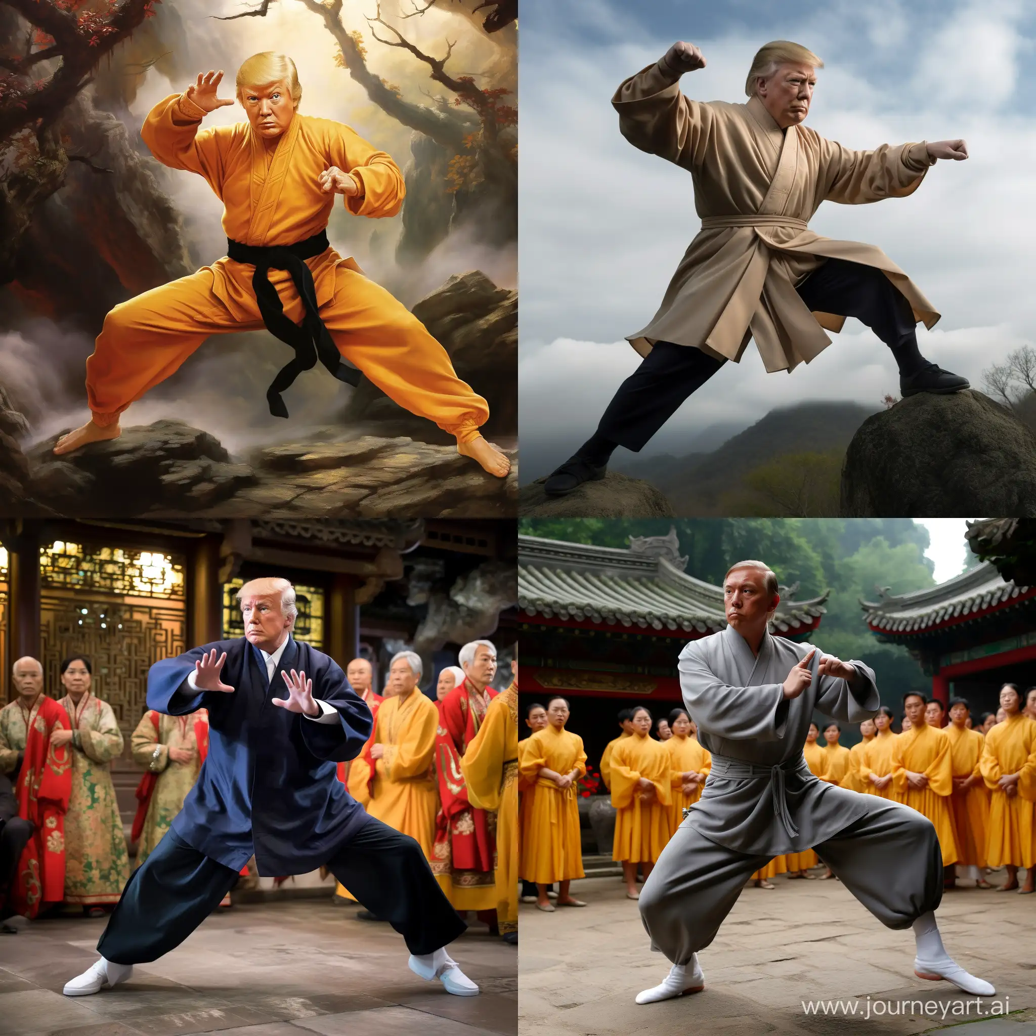 Former-President-Donald-Trump-Engages-in-Kung-Fu-Martial-Arts