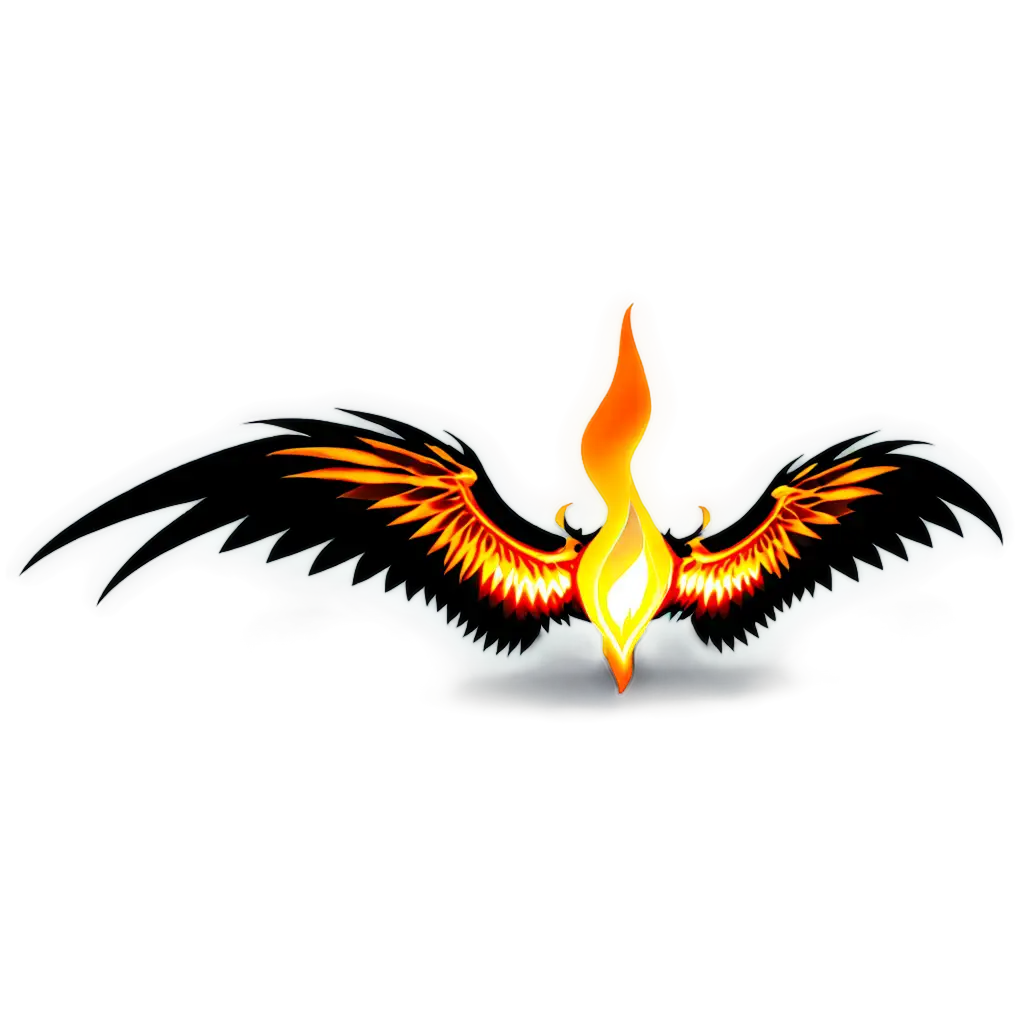Eternal Flame word mix with a phoenix in flames