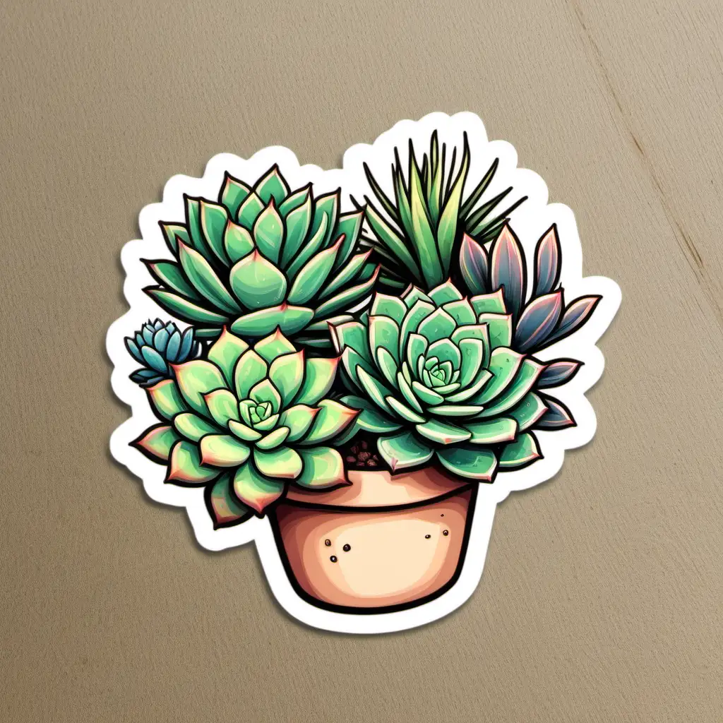 Succulents sticker