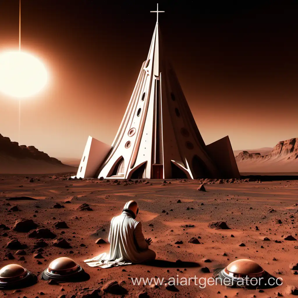 Церковь на Марсе инопланетяне молятся
