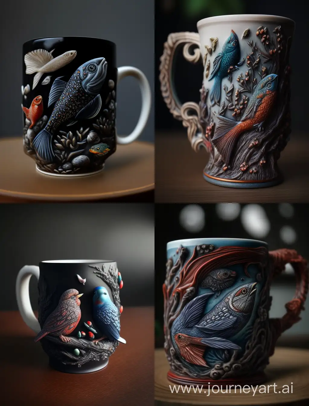 Exquisite-Toynkite-Ornament-Ceramic-Mug-with-Detailed-Animal-Motifs