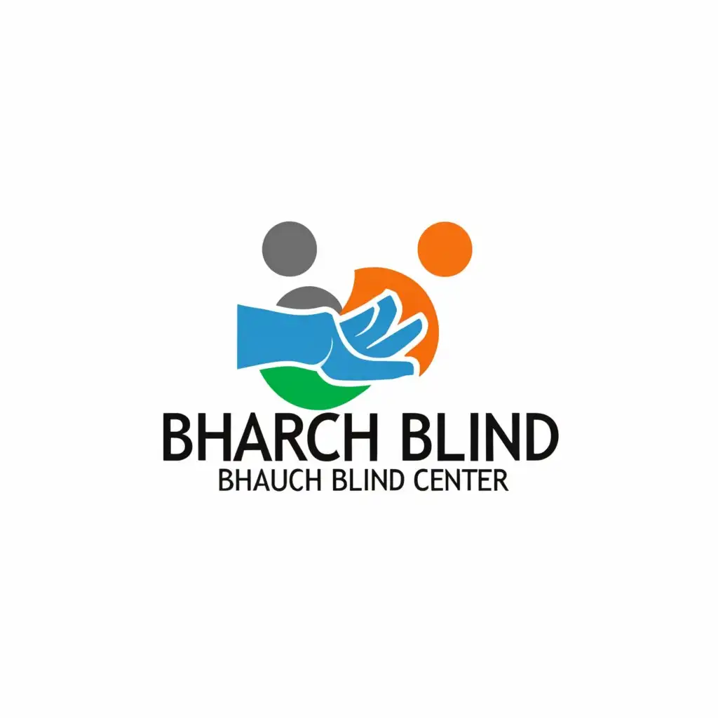 a logo design,with the text 'Bharuch Blind Center', main symbol:charity helping people,Moderate,clear background