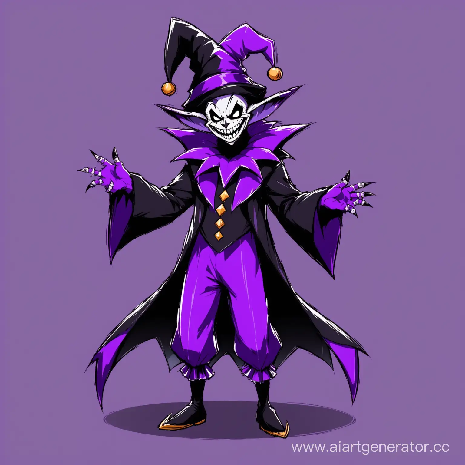 Jester-Jevil-with-Light-BlueCray-Skin-in-Black-and-Dark-Purple-Attire