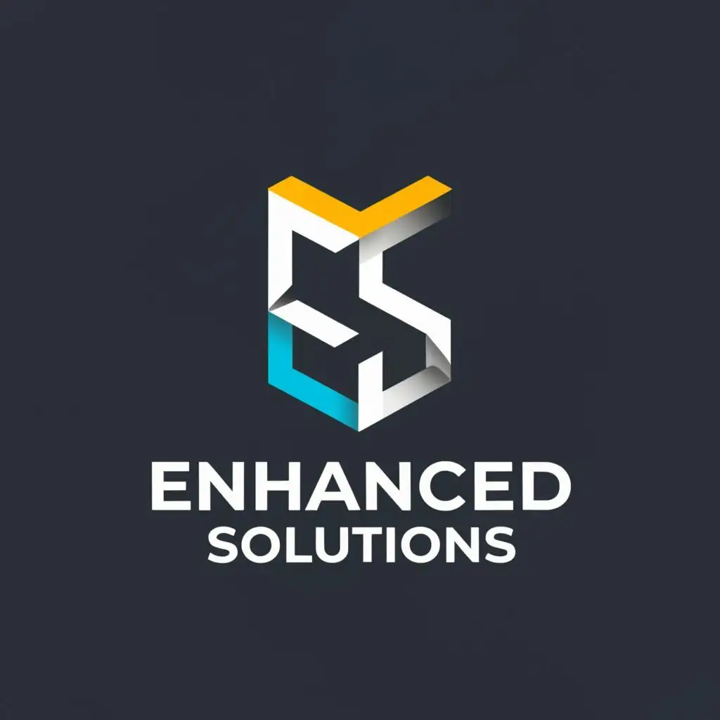 a logo design,with the text "Enhanced Solutions", main symbol:A beautifully and creatively designed ES for the logo,Moderate,be used in Legal industry,clear background