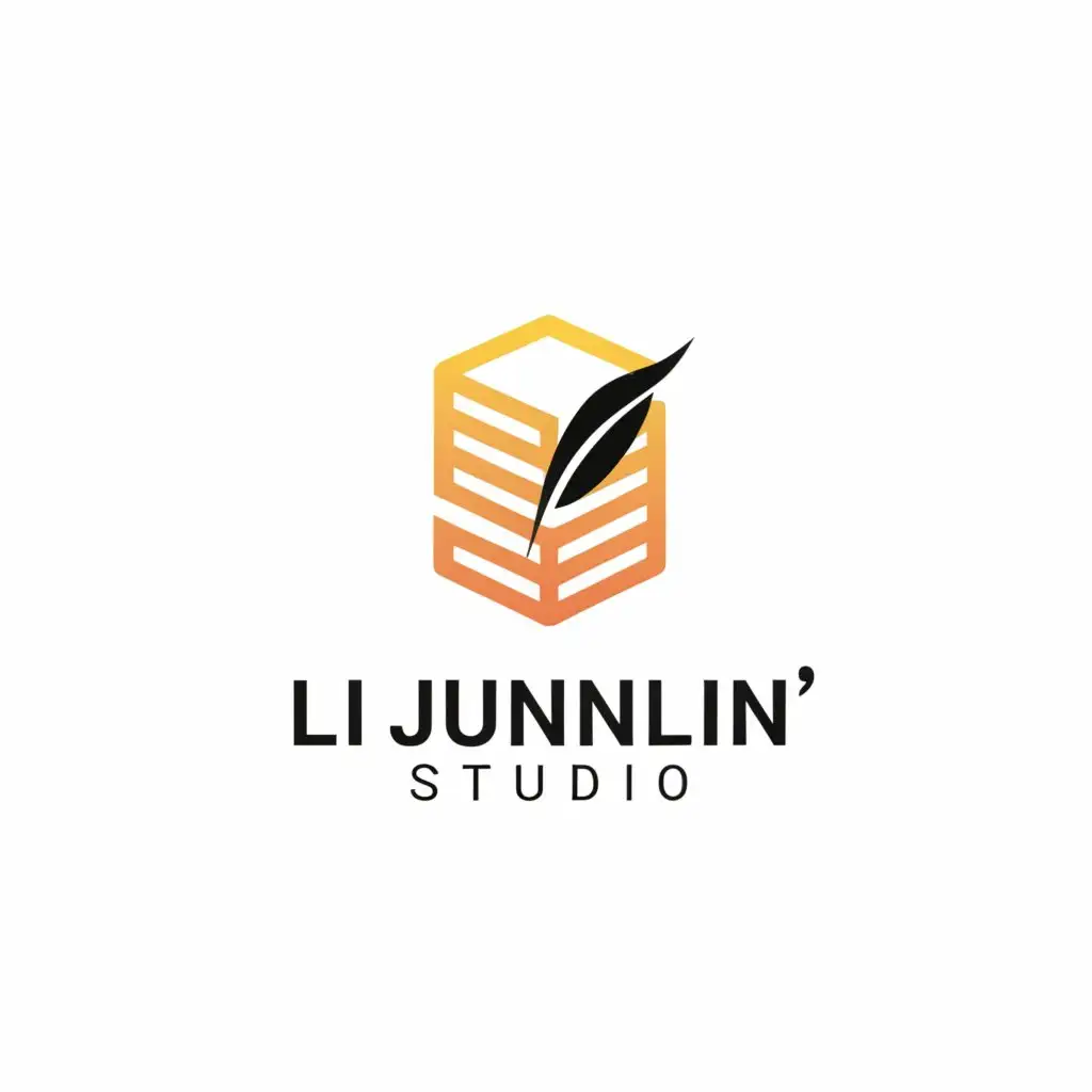 a logo design,with the text "Li Junlin's Studio,  For English Learning ", main symbol:book, study,Moderate,be used in Education industry,clear background