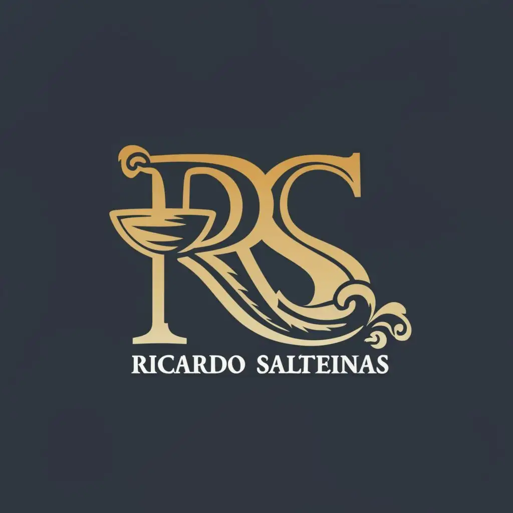 logo, RS, with the text "RICARDO SALTENIAS", typography, be used in Restaurant industry