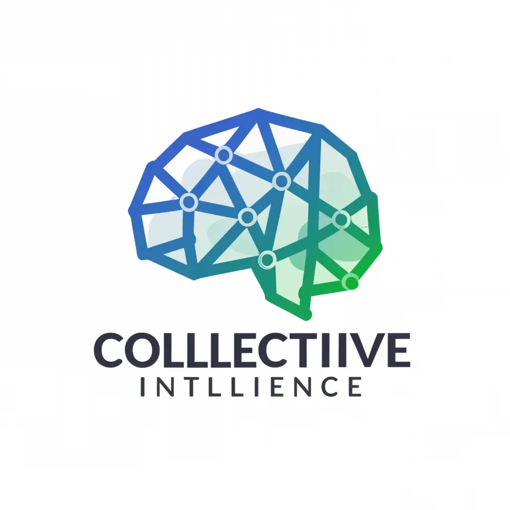 a logo design,with the text "Collective Intelligence", main symbol:brain,Moderate,clear background