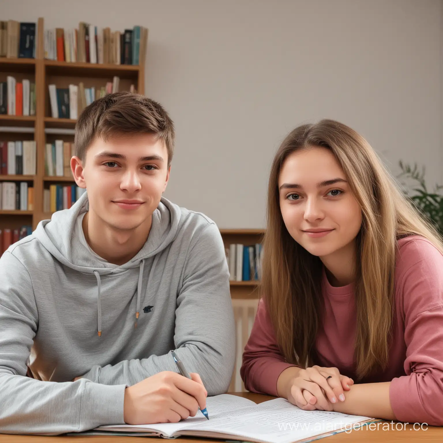 Маша и Артём довольны и общительны, они побороли стресс от учёбы