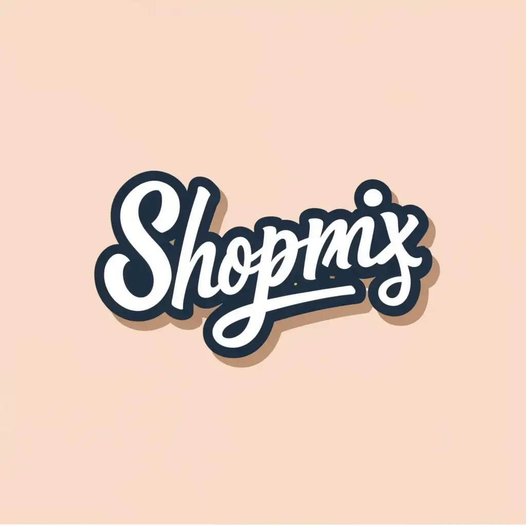 logo, simple, with the text "ShopMix", typography, be used in Retail industry