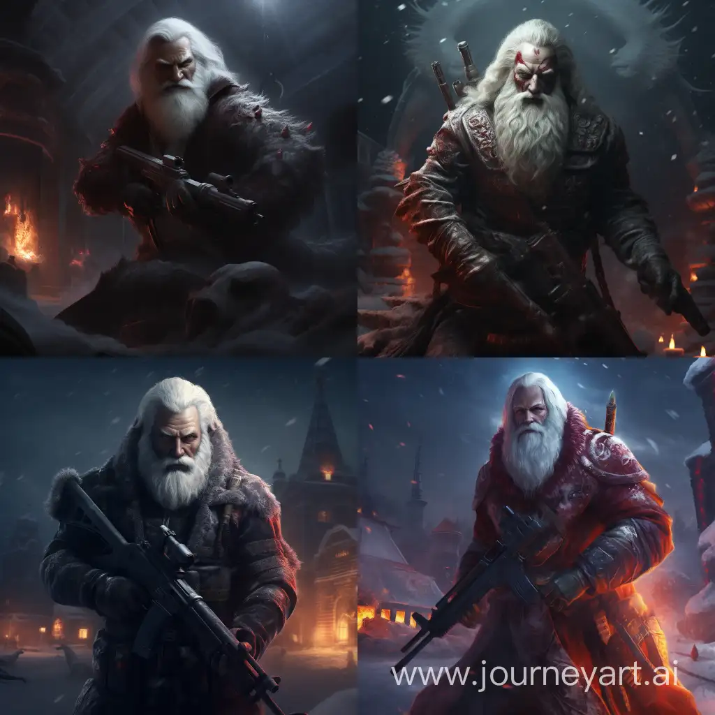 Frosty-Showdown-Ded-Moroz-Hunting-Santa-Claus-like-John-Wick