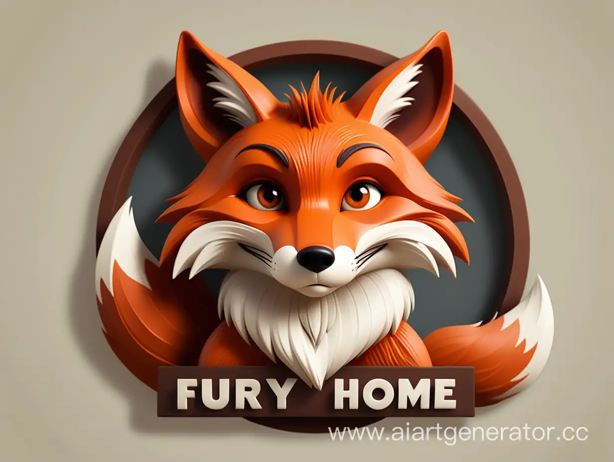 Adorable-Furry-Fox-Creating-a-Welcoming-Home-Logo
