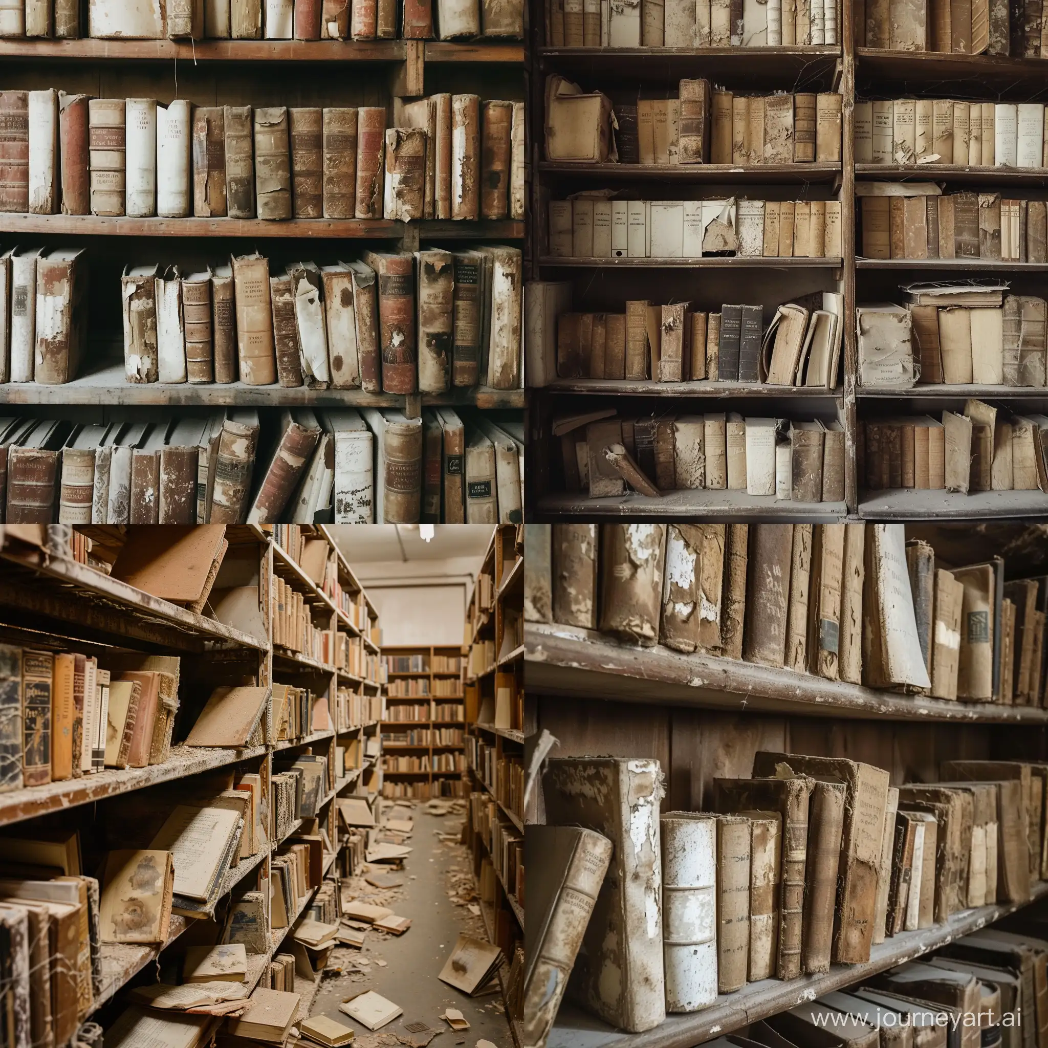 Eerie-Abandoned-Library-with-Mysterious-Uncovered-Books