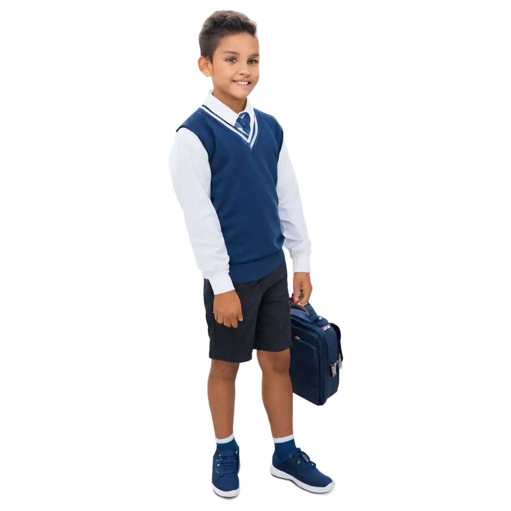 A pacific island boy wearing school uniform