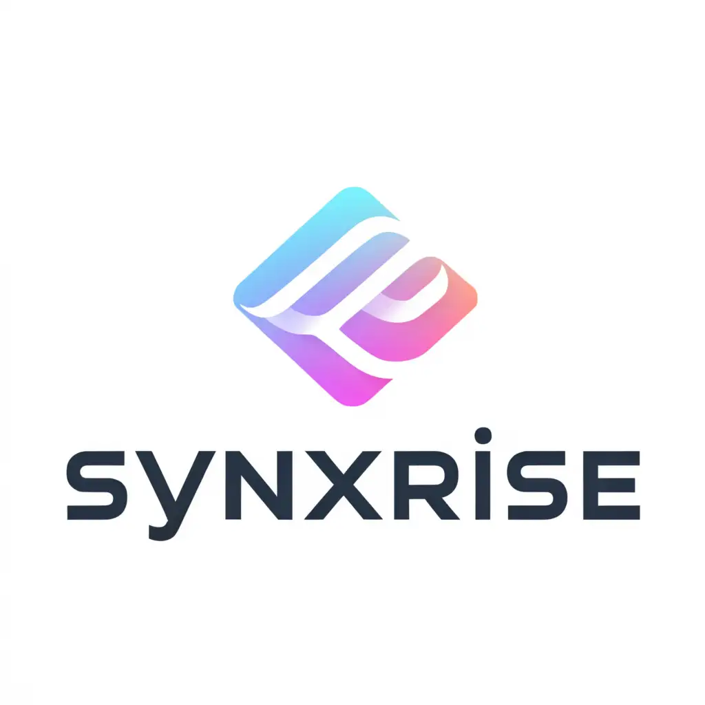 a logo design,with the text "synxrise", main symbol:S,Moderate,be used in Technology industry,clear background
