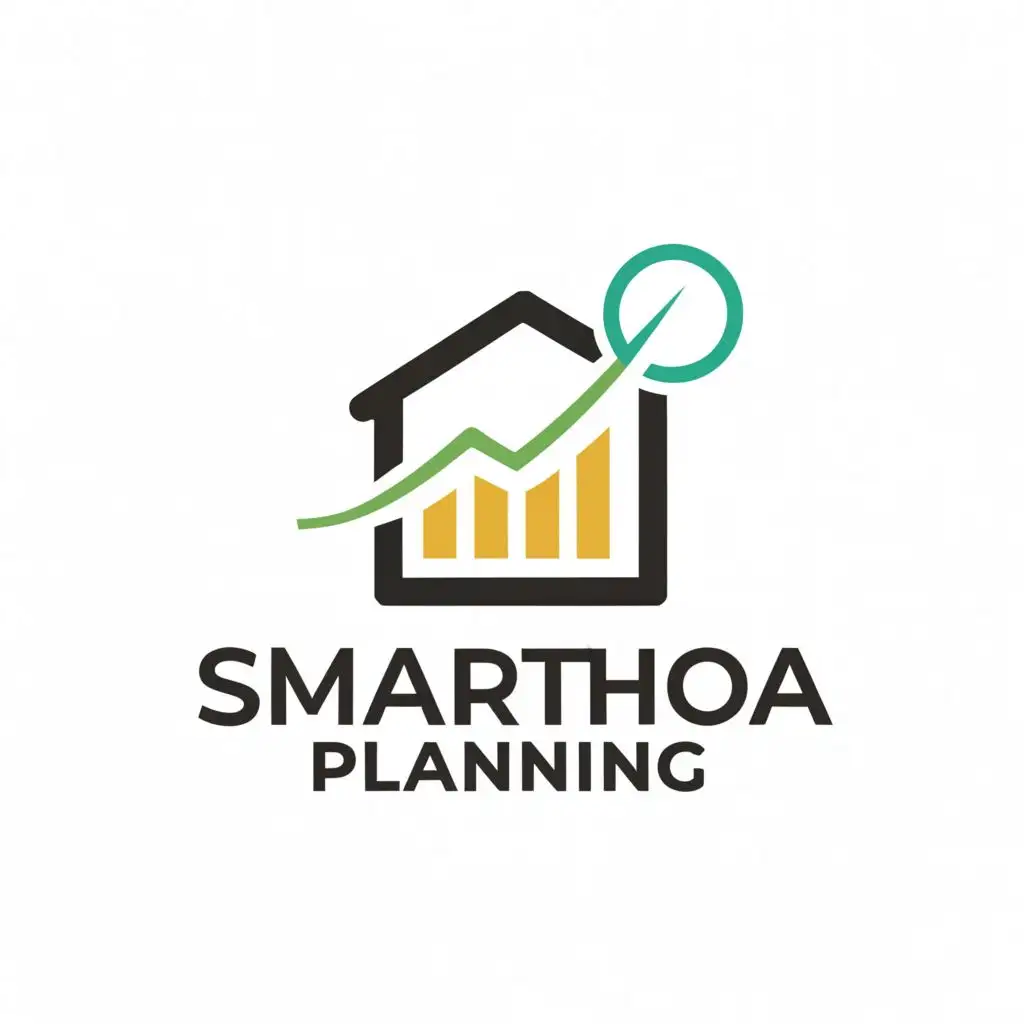 a logo design,with the text "Smart HOA Planning", main symbol:House, financial, plan,Moderate,be used in Finance industry,clear background