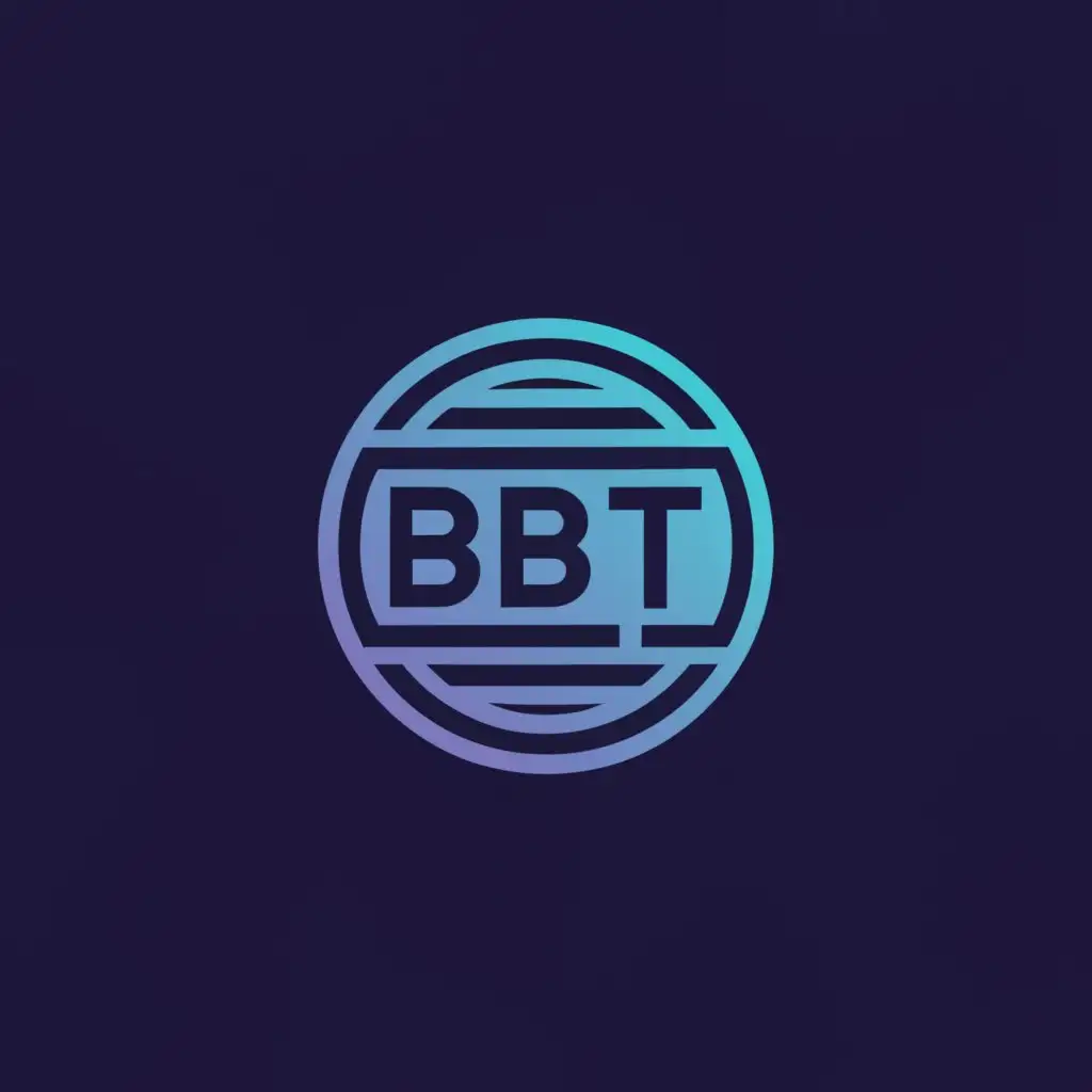 a logo design,with the text "BBT", main symbol:blue cryptocurrency coin with BBT written on it,Moderate,be used in Finance industry,clear background