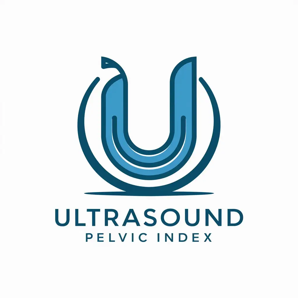 create a logo for my trade Mark Ultrasound Pelvic Index, I prefer a Blue color logo