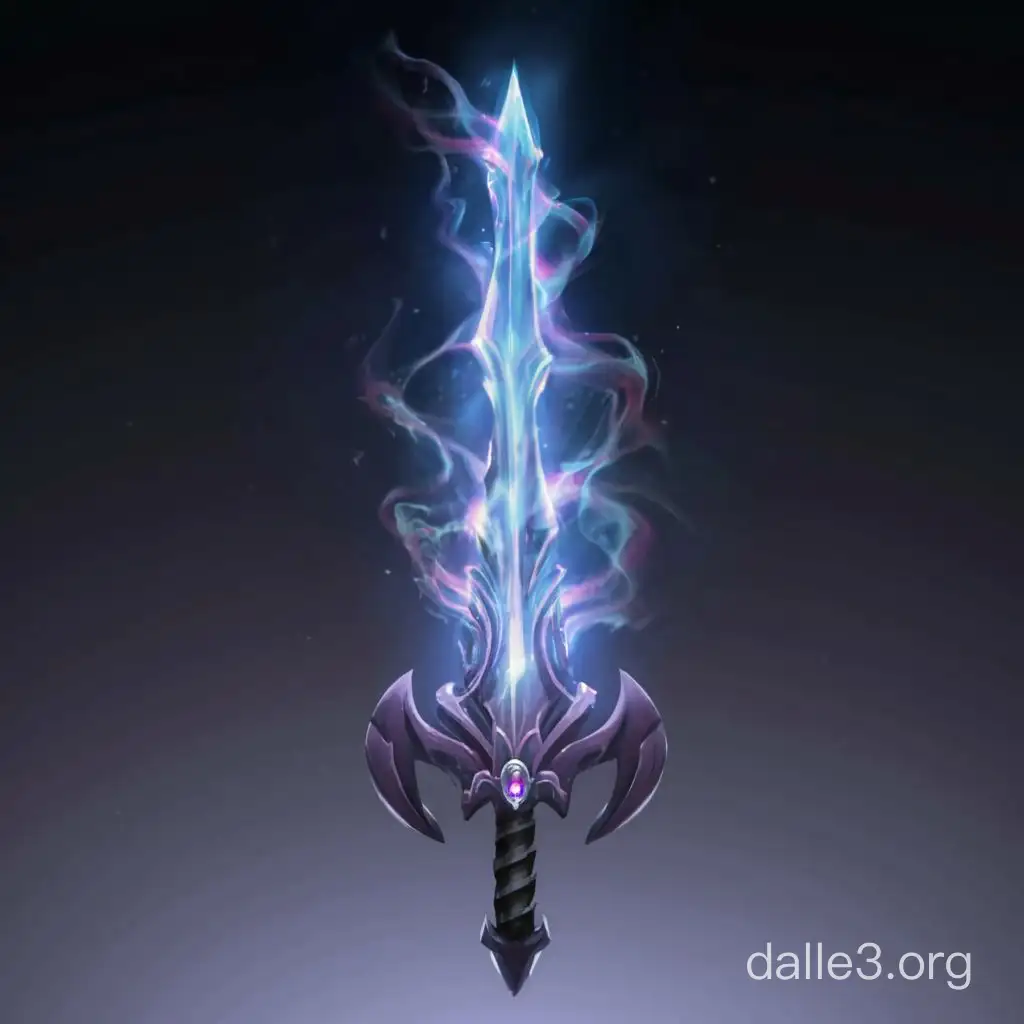 Vibrant Purple Galaxy Plasma Sword Illuminating Cosmic Darkness | Dalle3 AI