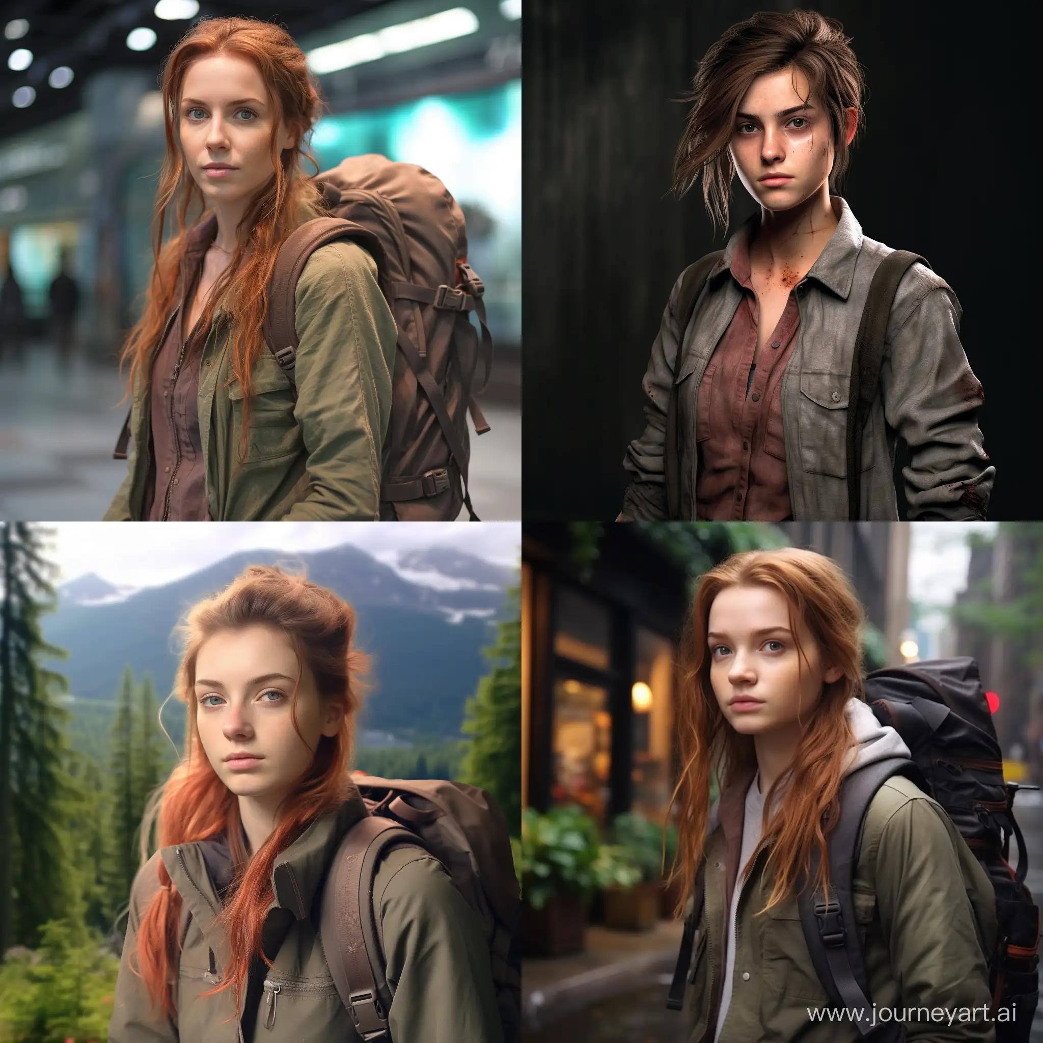 Ellie Williams from the last of us 2 , full body view, real life
