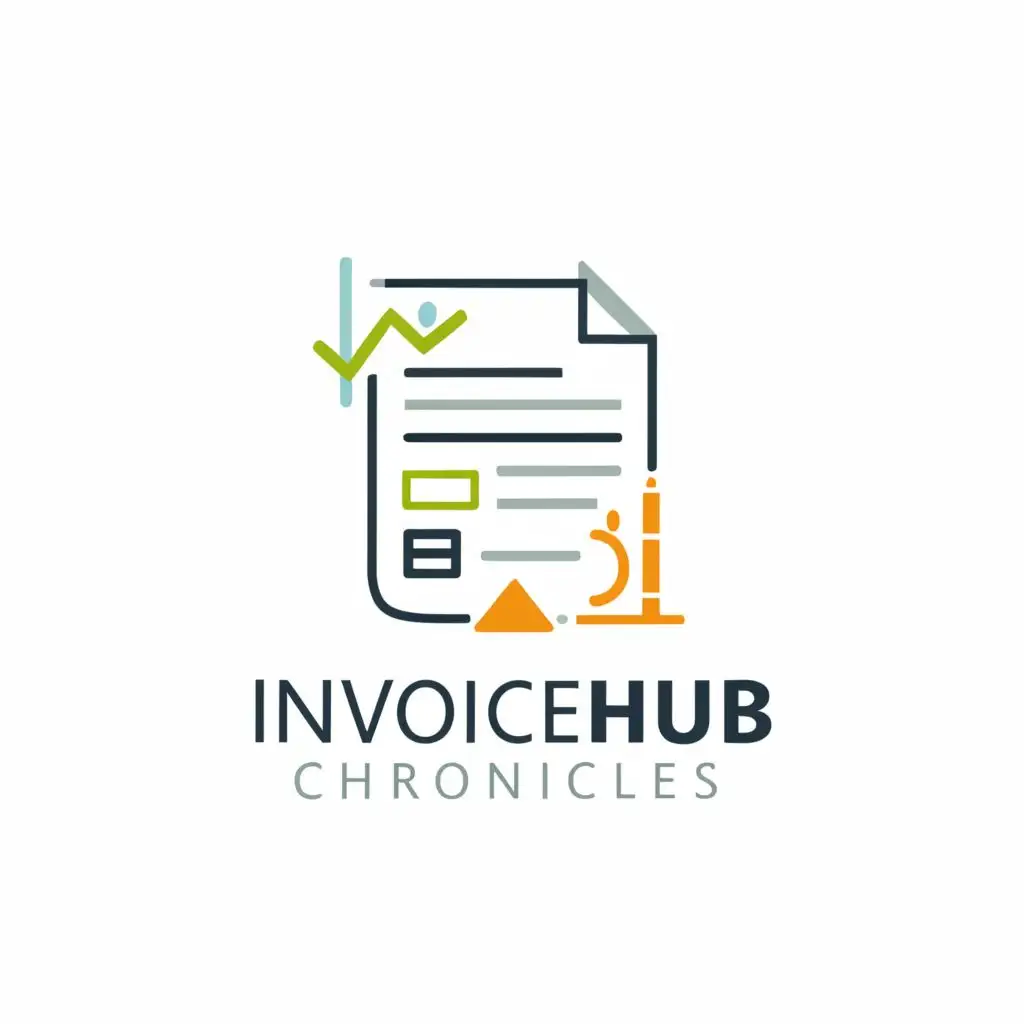 logo, Invoice, with the text "InvoiceHub Chronicles", typography, be used in Finance industry