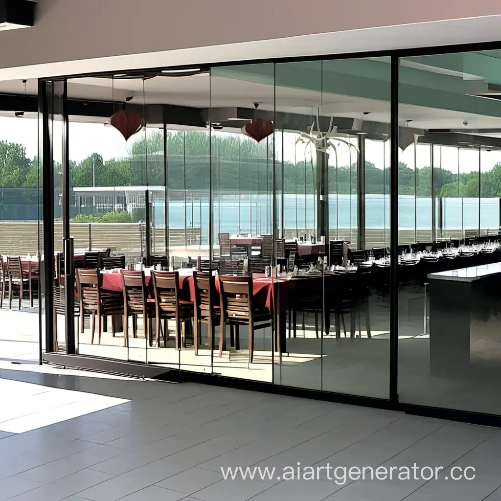 Modern-Restaurant-with-Frameless-Panoramic-Sliding-Glass