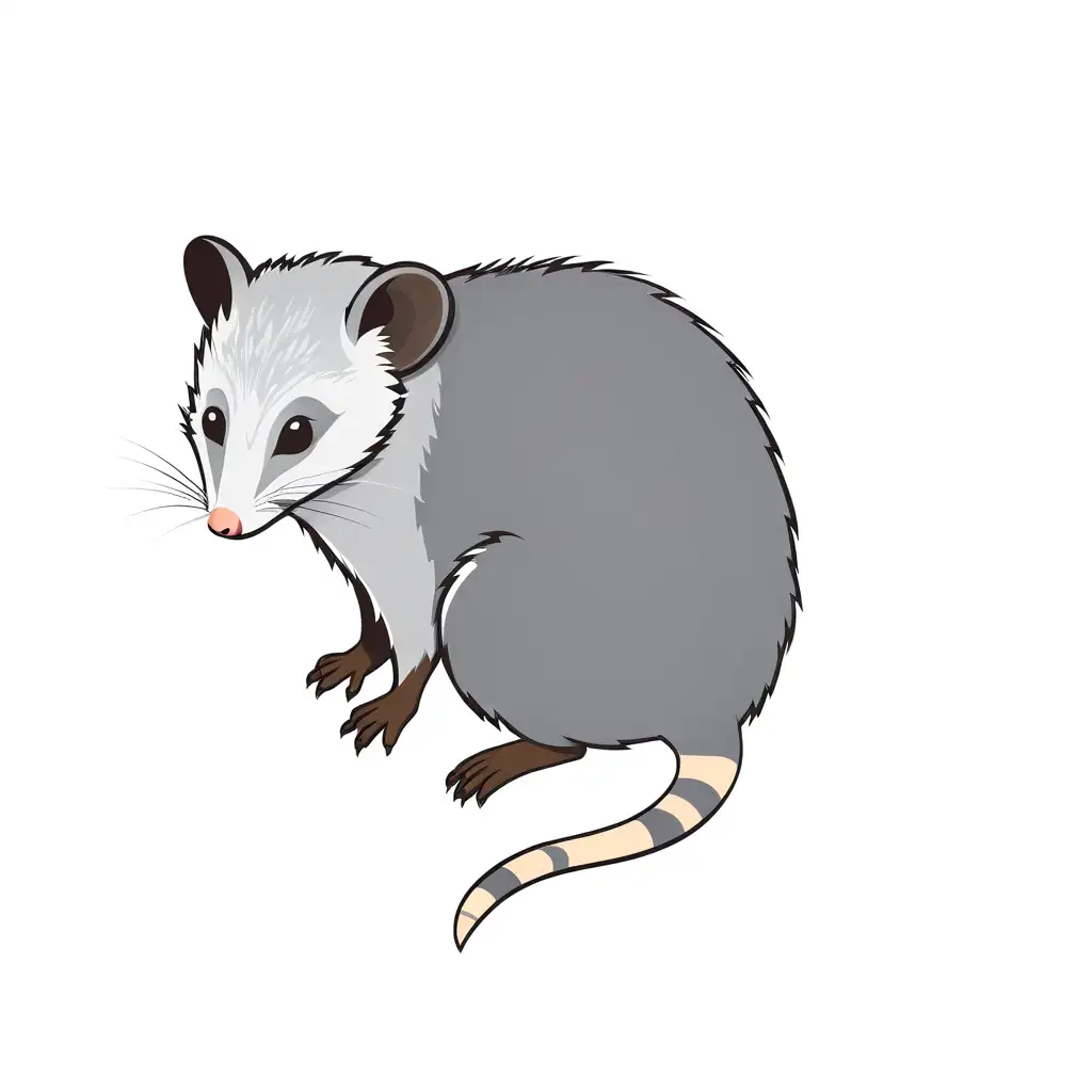 Cute Possum Clipart with Natural Background