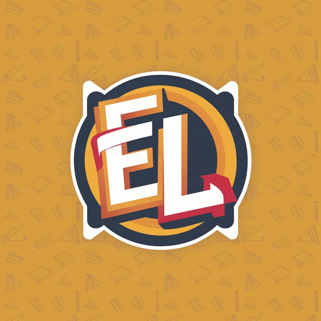 English Learning logo, background yellow