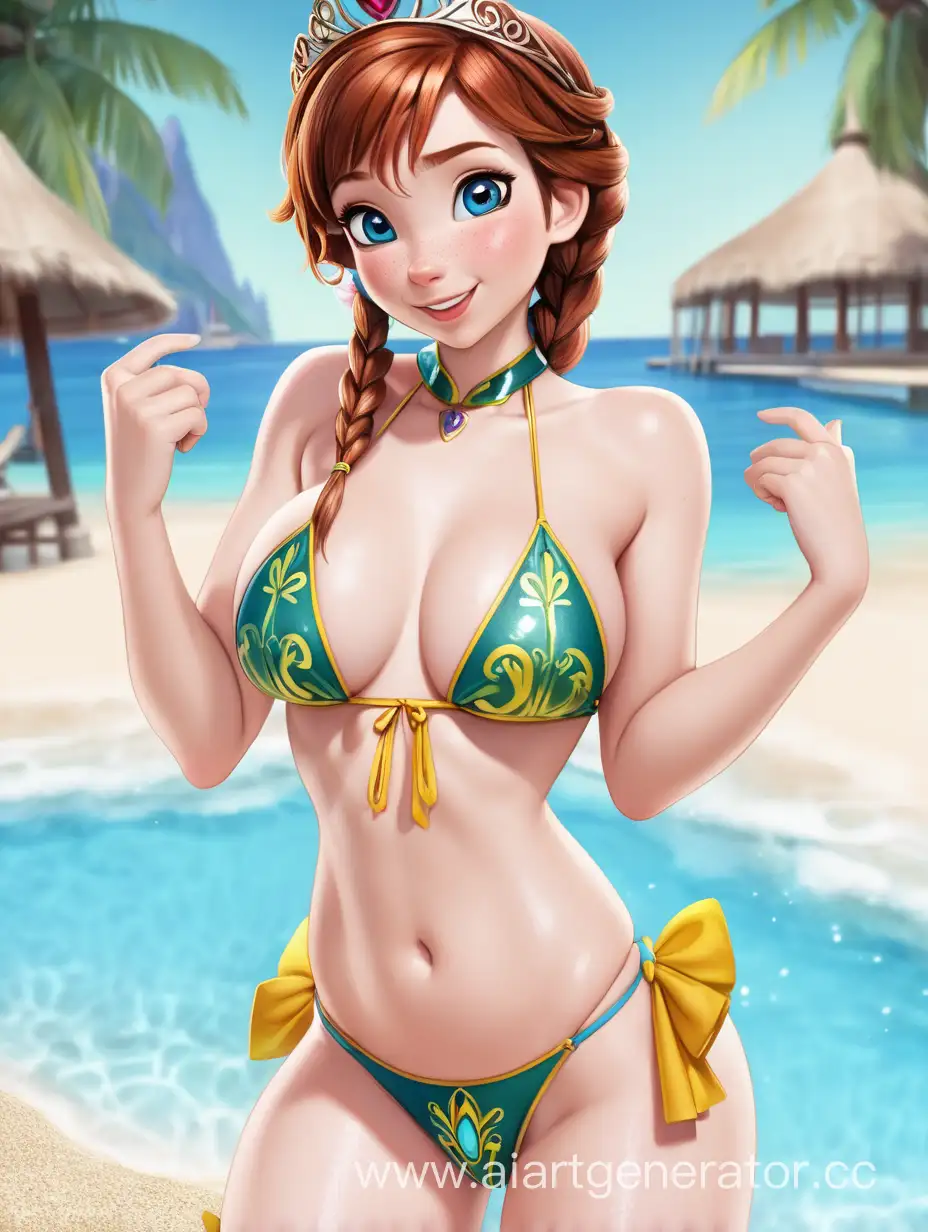 Princess-Anna-in-Glamorous-Bikini-on-Tropical-Beach
