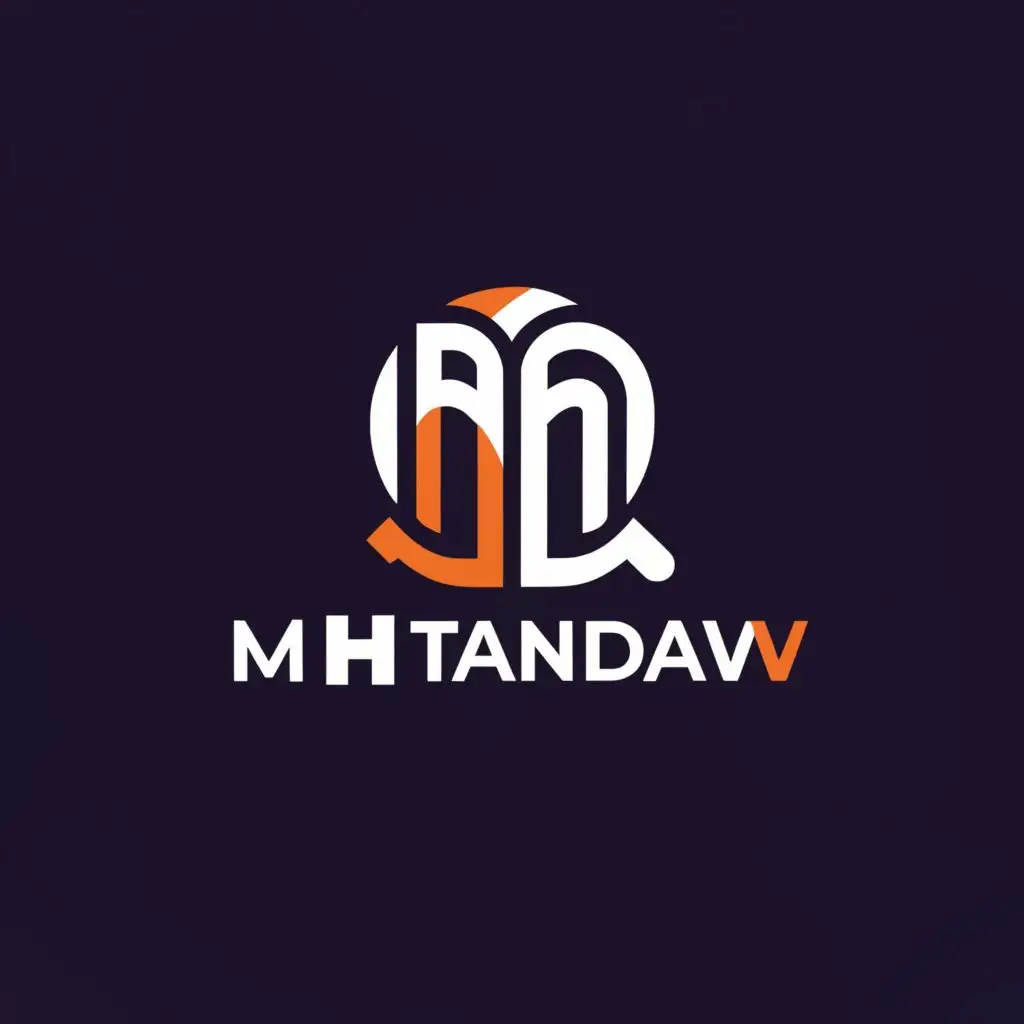 a logo design,with the text "MHtandav", main symbol:MH,Moderate,clear background