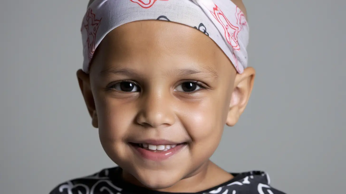 Courageous Child Cancer Survivor with Gentle Smile