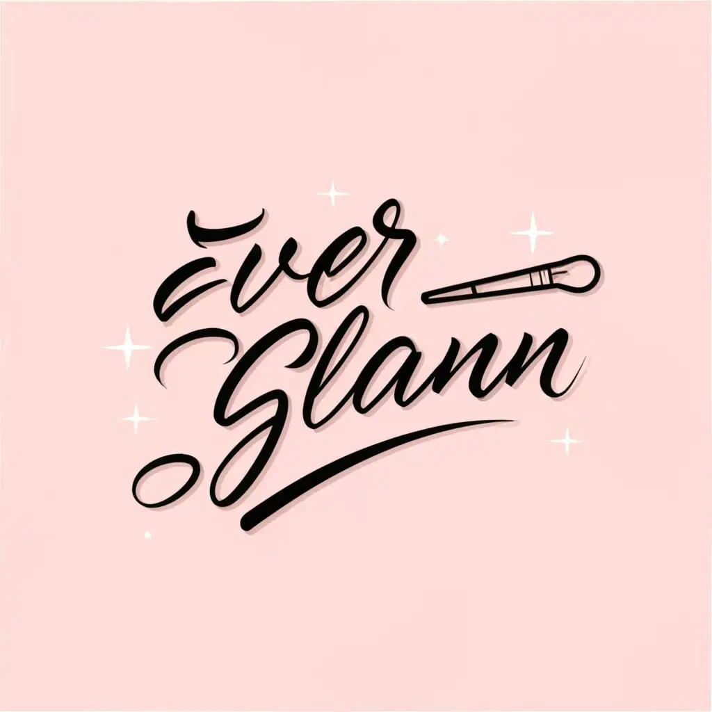 a logo design,with the text "Ever Glam", main symbol:makeup,Moderate,be used in Beauty Spa industry,clear background