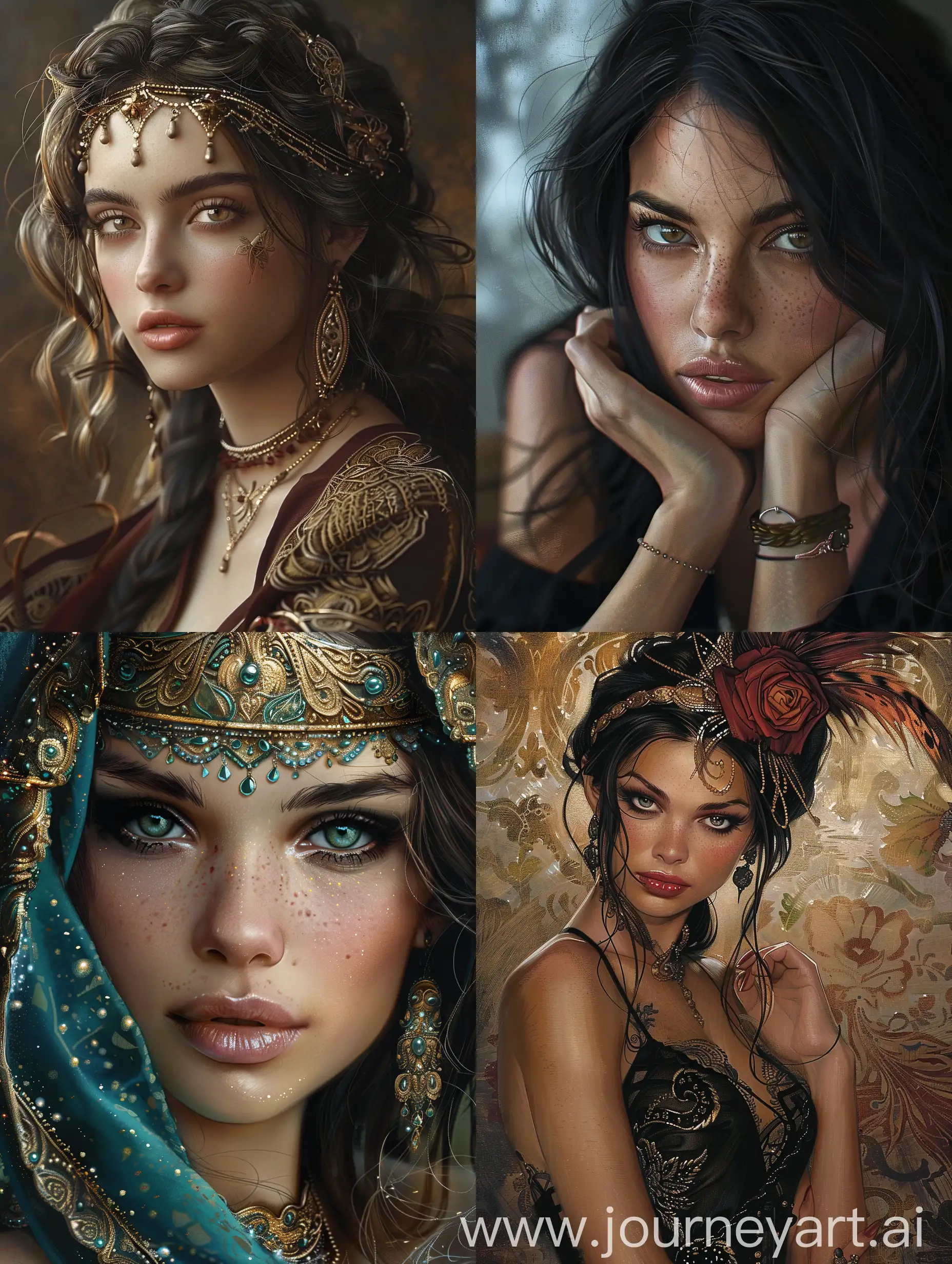 Stunning-Women-in-Vibrant-Attire-A-Captivating-Portrait