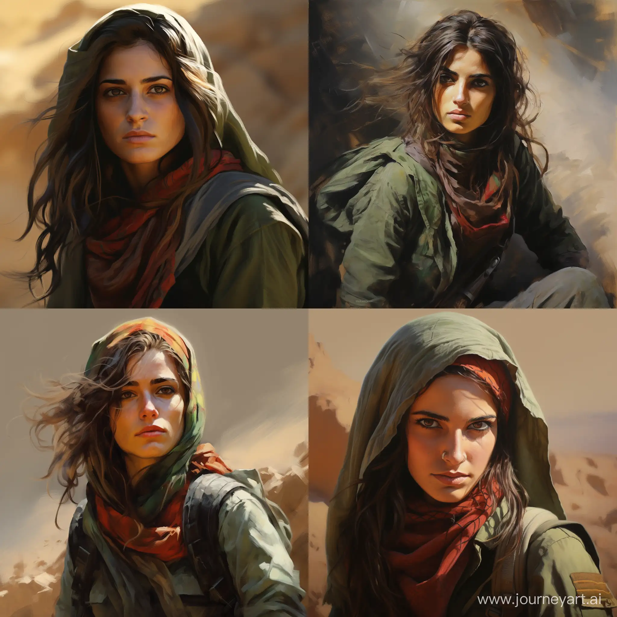курдистан,революционер,женщина,реалистичное фото, YPJ-Sinjar, красноармеец