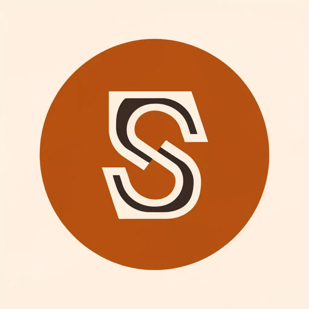 a logo design,with the text "Shots", main symbol:Letter S forming a wine or whiskey glass shape, color: cream, dark orange, black.,Moderate,clear background