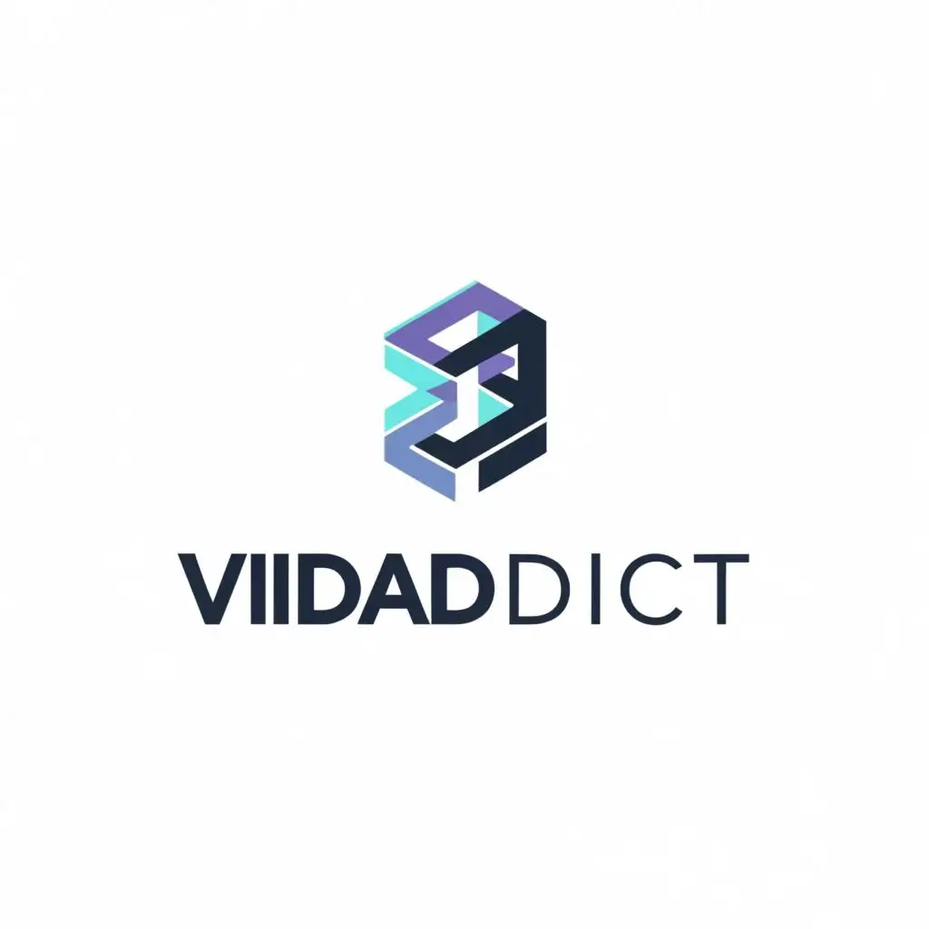 logo, Logo, with the text "VidAddict", typography, be used in Internet industry