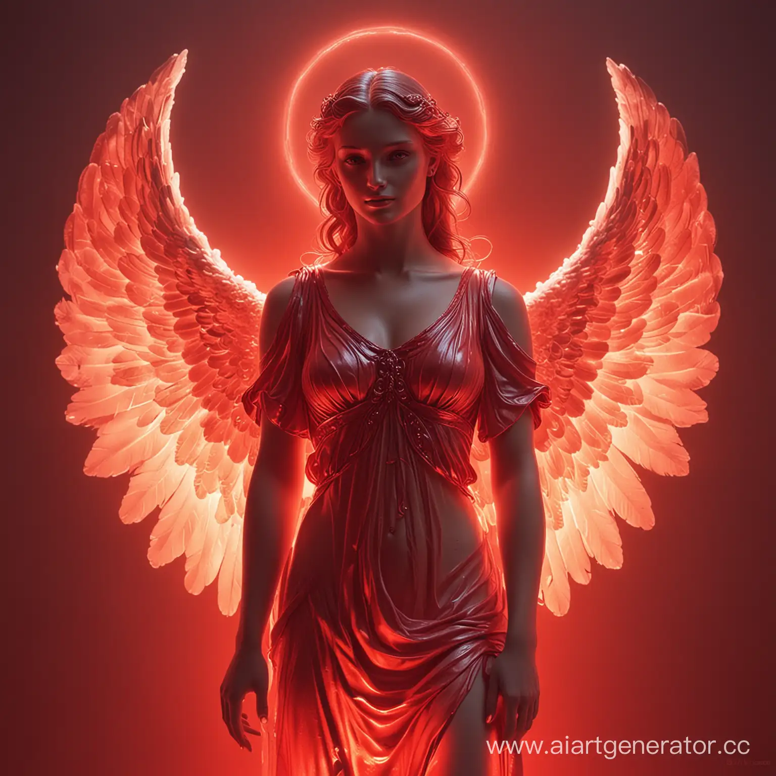 Serene-Angel-Bathed-in-Crimson-Light