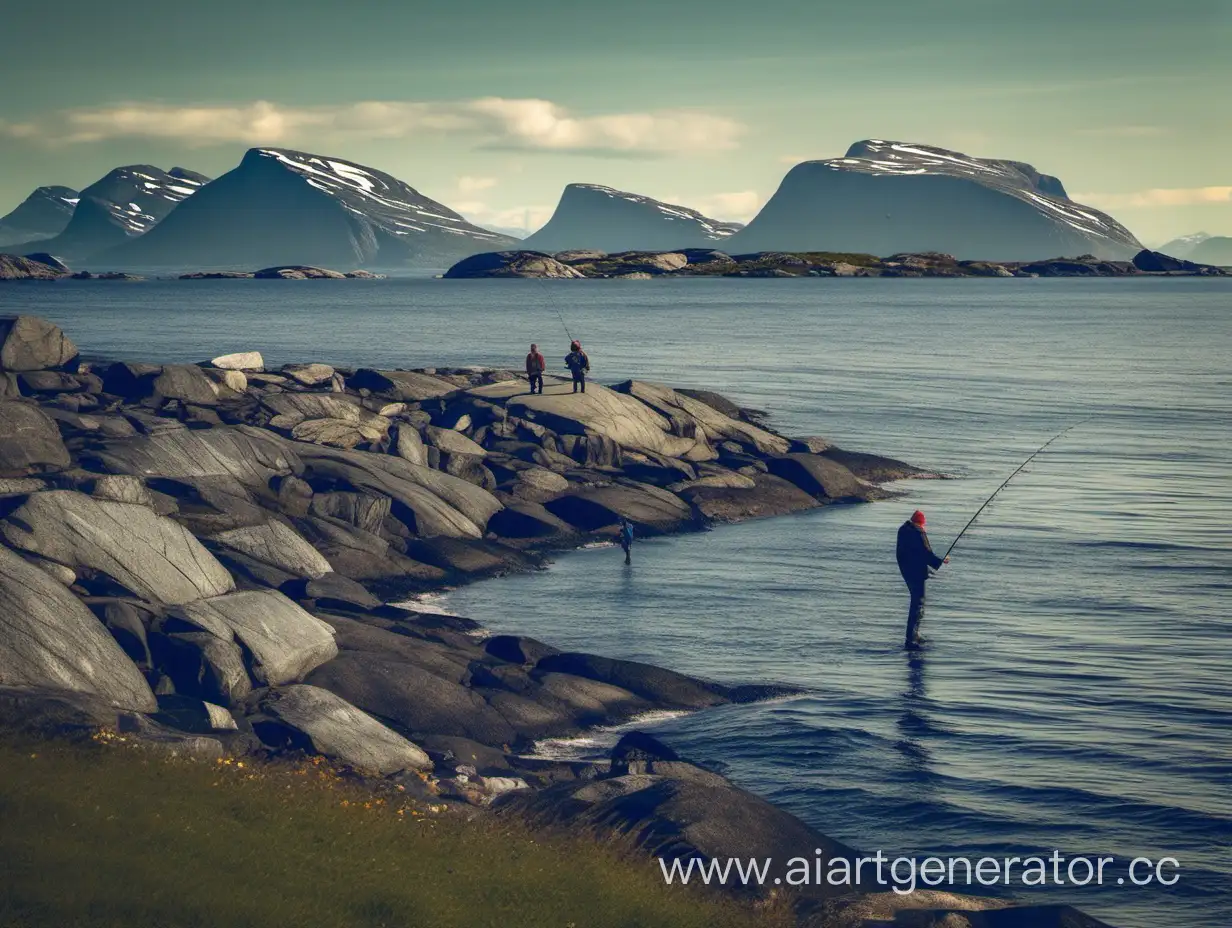 Рыбалка в Норвегии на фоне атлнтической дороги мосты ловим треску