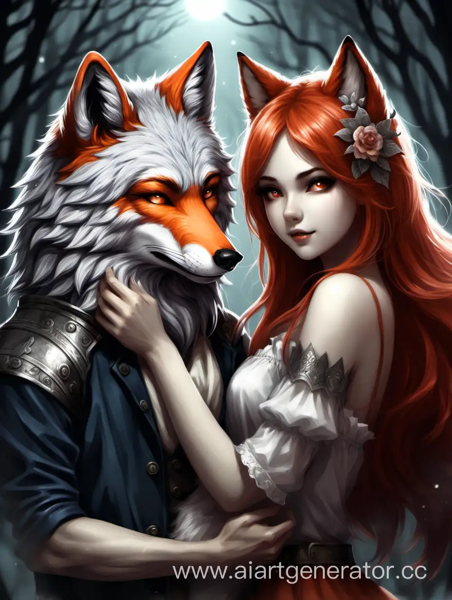 Adventurous-Kids-Transform-into-Wild-Creatures-Wolf-Boy-and-Fox-Girl-Fantasy-Art