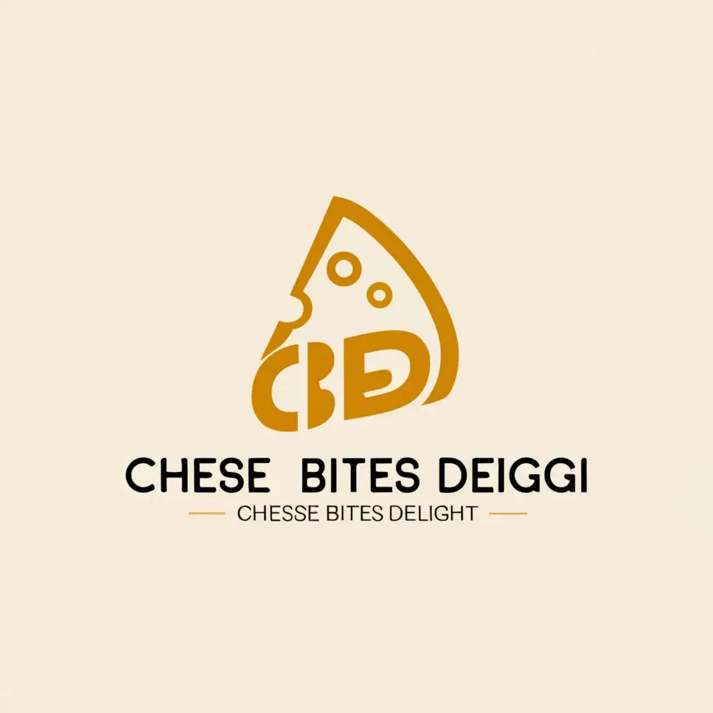 a logo design,with the text "Cheese Bites Delight", main symbol:Cheese,Minimalistic,clear background