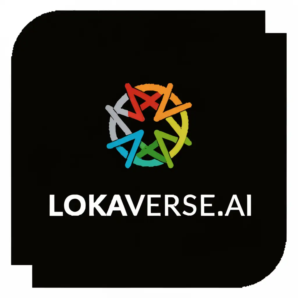 a logo design,with the text "lokaverse.ai", main symbol:modern minimalist colorful logo,Moderate,clear background